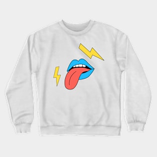 Blue lips art Crewneck Sweatshirt